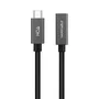 Nanocable Cable Prolongador USB-C 3.2 Gen2x2 20Gbps 1m Negro